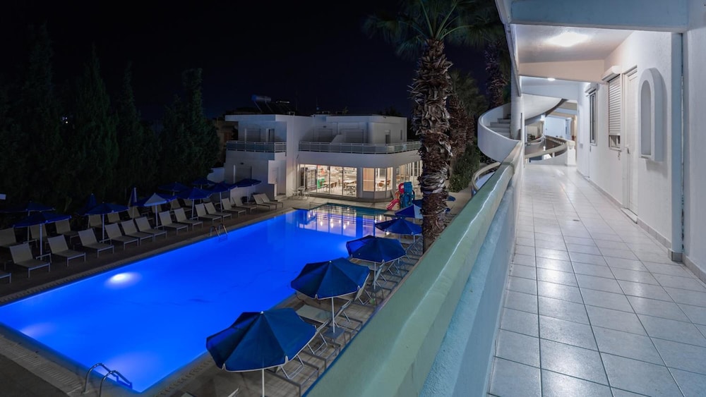 Paleos Apartments — Swimming pool in Ialyssos, South Aegean