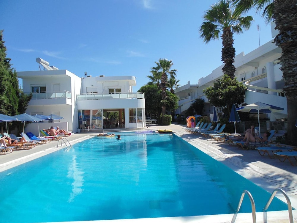 Paleos Apartments — Swimming pool in Ialyssos, South Aegean