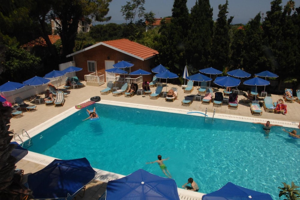 Paleos Apartments — Swimming pool in Ialyssos, South Aegean