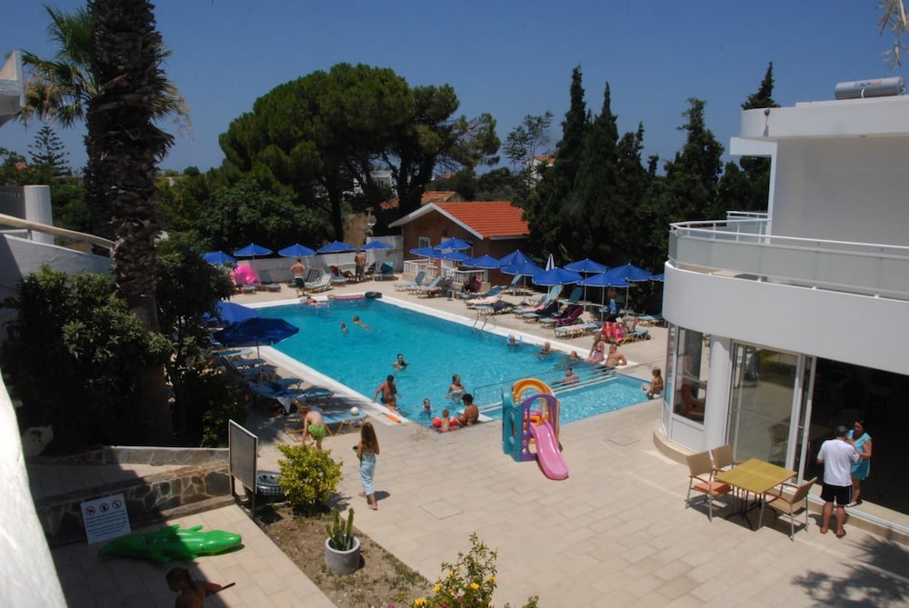 Paleos Apartments — Swimming pool in Ialyssos, South Aegean