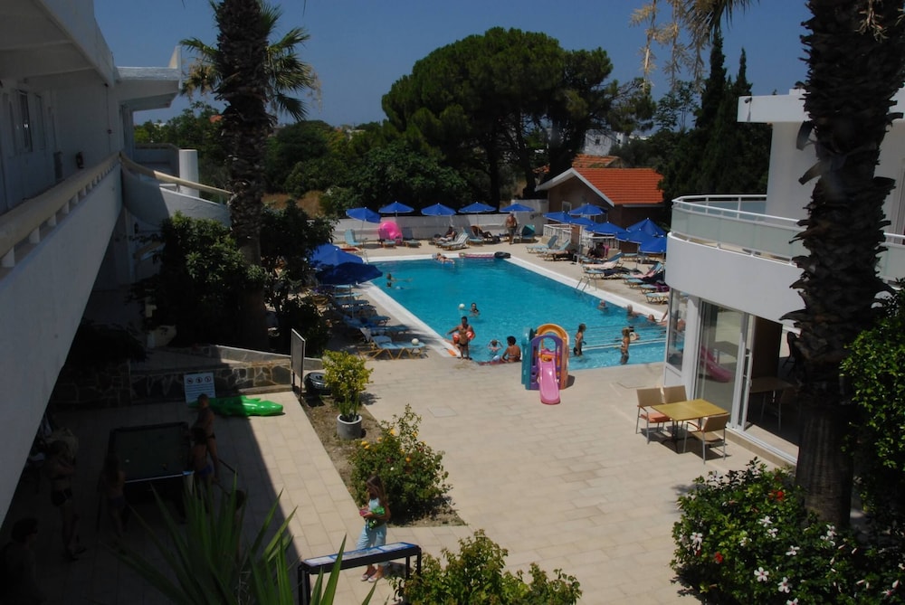 Paleos Apartments — Swimming pool in Ialyssos, South Aegean
