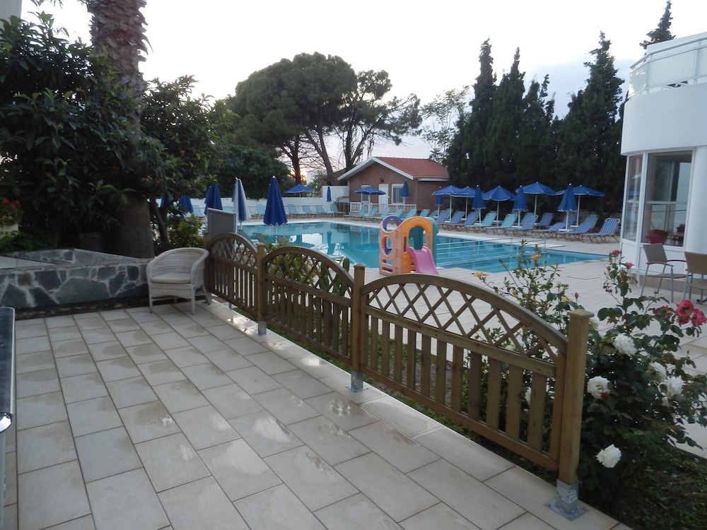 Paleos Apartments — Swimming pool in Ialyssos, South Aegean