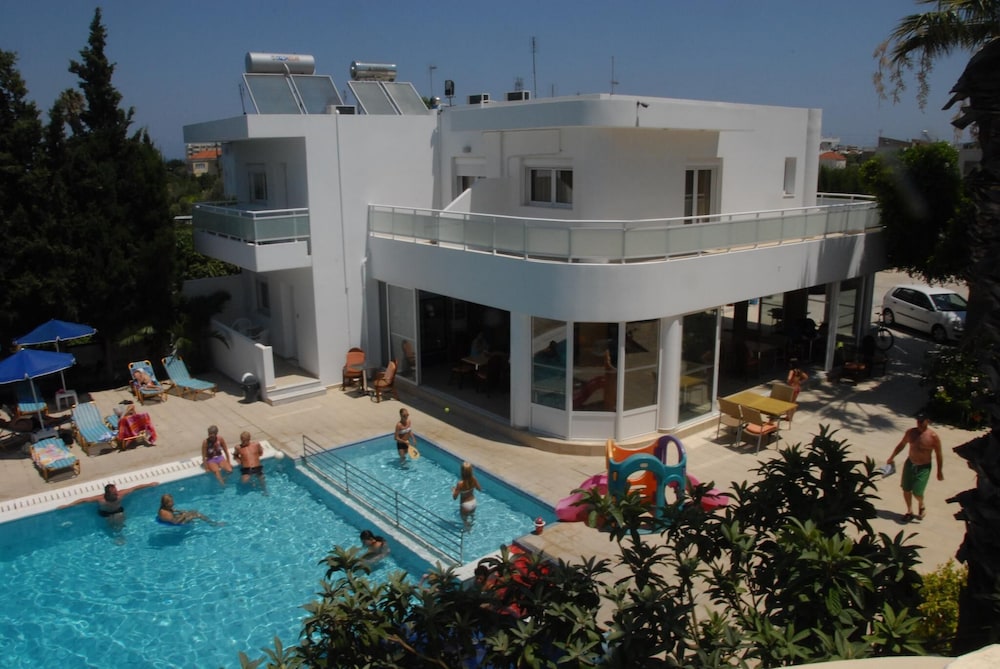 Paleos Apartments — Swimming pool in Ialyssos, South Aegean