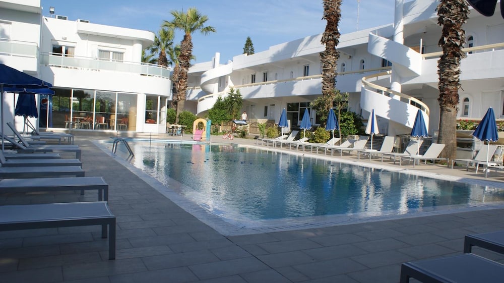 Paleos Apartments — Swimming pool in Ialyssos, South Aegean
