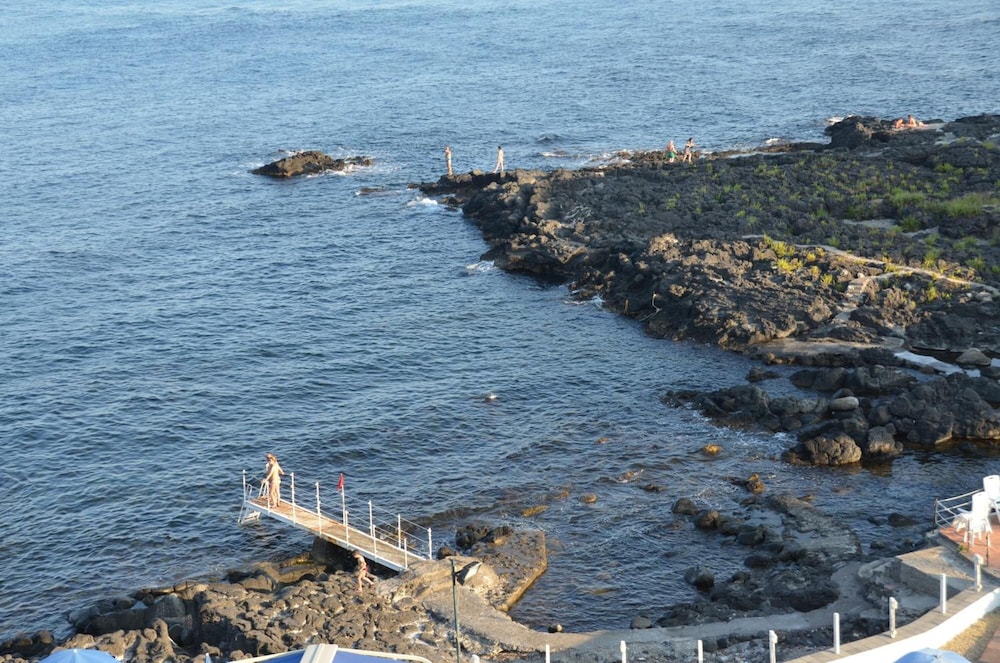 Hotel Kalos — Beach in Giardini Naxos, Sicily