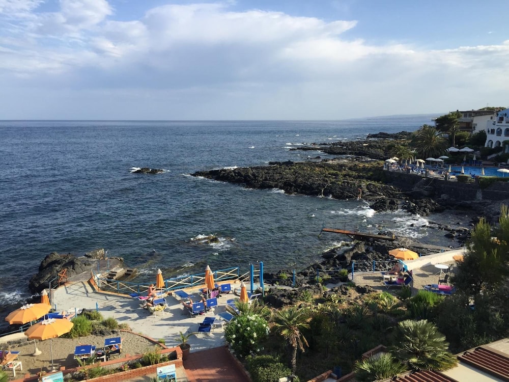 Hotel Kalos — Beach in Giardini Naxos, Sicily