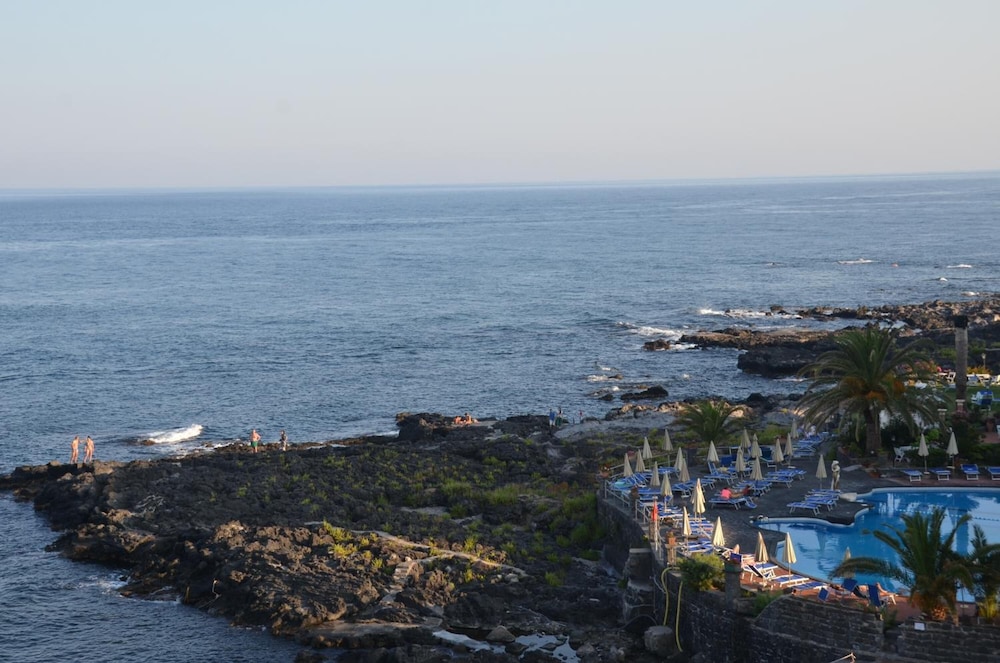 Hotel Kalos — Beach in Giardini Naxos, Sicily