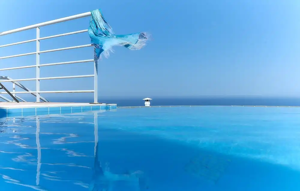 Nymphes Luxury Apartments — Swimming pool in Lygaria