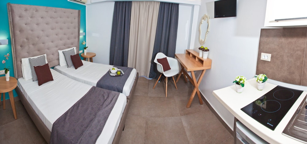 Malibu Studios — Hotel rooms in Faliraki, South Aegean