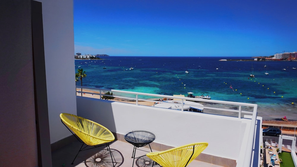 Marina Playa Hotel Apartments by Typic Hotels – Adults Only — Beach in San Antonio, Balearic Islands