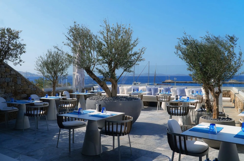 Mykonos Riviera Hotel & Spa a member of Small Luxury Hotels of the World — Restaurant & bars in Tourlos, South Aegean