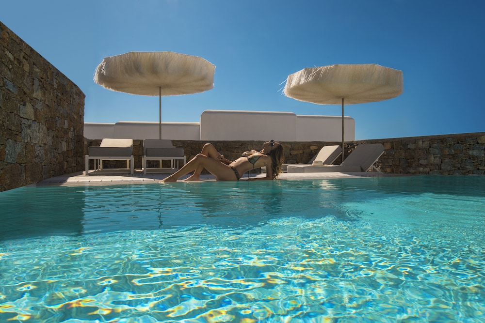 Mykonos Riviera Hotel & Spa a member of Small Luxury Hotels of the World — Swimming pool in Tourlos, South Aegean