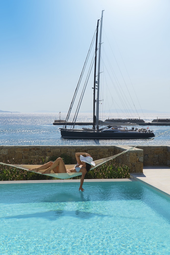 Mykonos Riviera Hotel & Spa a member of Small Luxury Hotels of the World — Swimming pool in Tourlos, South Aegean