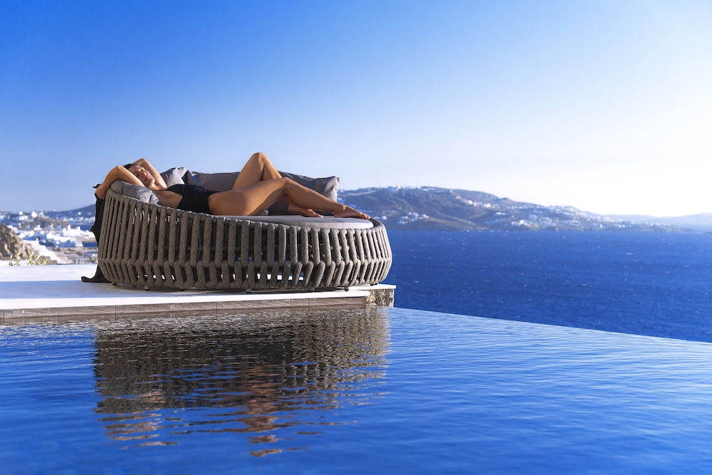 Mykonos Riviera Hotel & Spa a member of Small Luxury Hotels of the World — Swimming pool in Tourlos, South Aegean