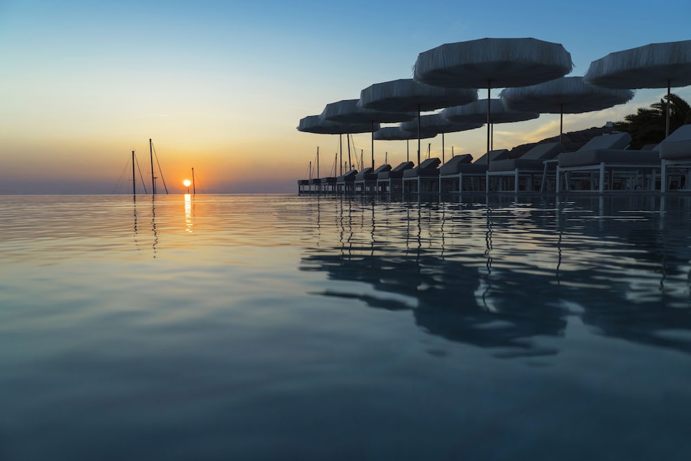 Mykonos Riviera Hotel & Spa a member of Small Luxury Hotels of the World — Swimming pool in Tourlos, South Aegean