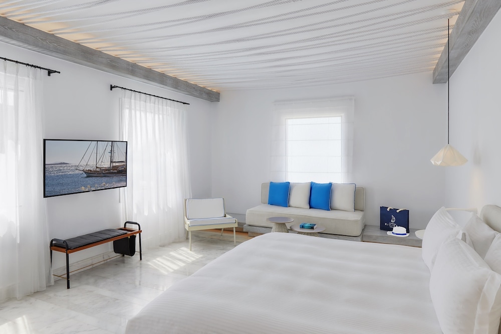 Mykonos Riviera Hotel & Spa a member of Small Luxury Hotels of the World — Hotel rooms in Tourlos, South Aegean