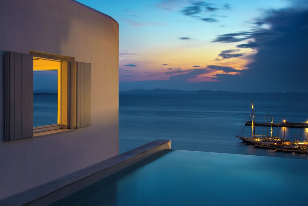 Mykonos Riviera Hotel & Spa a member of Small Luxury Hotels of the World — Swimming pool in Tourlos, South Aegean