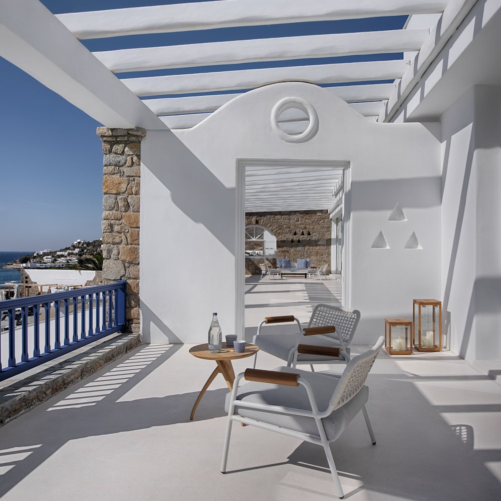 Mykonos Grand Hotel & Resort — Hotel building in Ornos, South Aegean