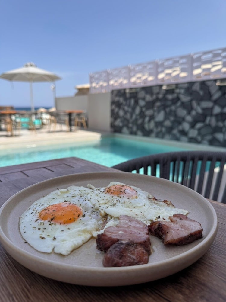 The Noverian Antama Organic Beach Resort Chania with Outdoor Heated Pool — Swimming pool in Chania