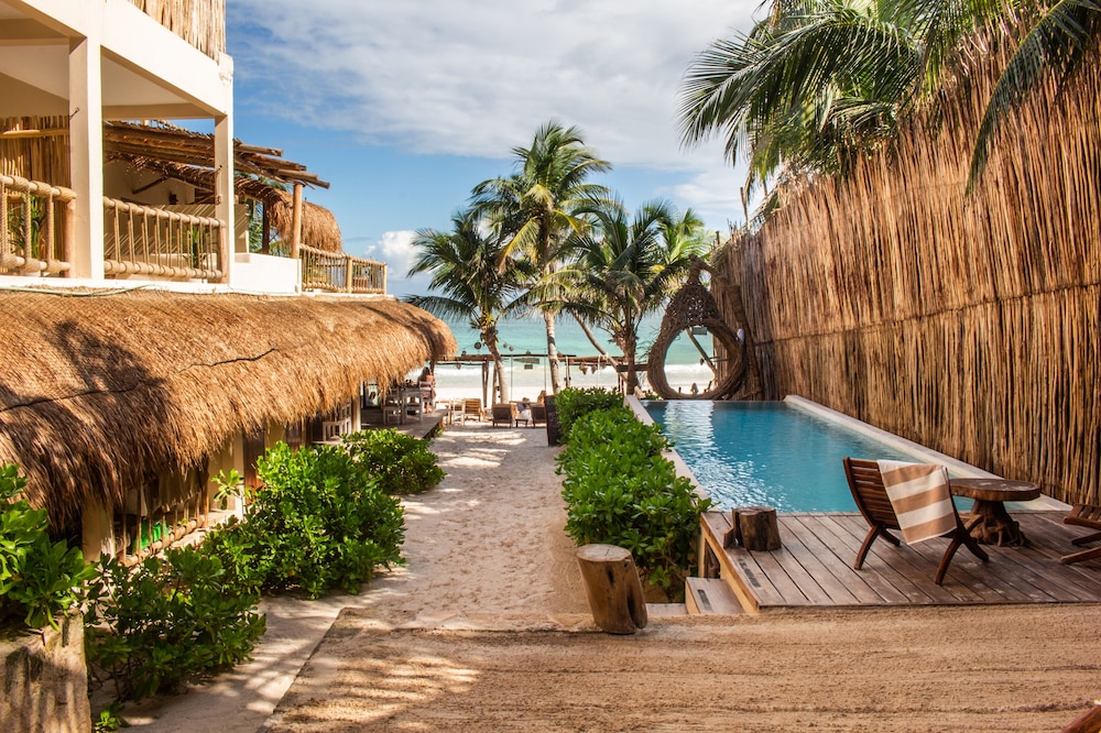 Dune Boutique Hotel located at the party zone — Swimming pool in Tulum, Quintana Roo