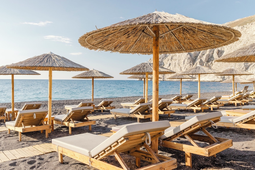 Santorini Crystal Blue — Beach in Kamari, South Aegean