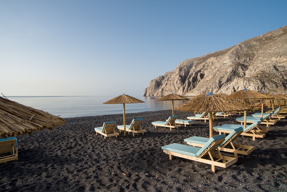 Santorini Crystal Blue — Beach in Kamari, South Aegean